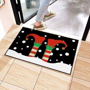 Christmas Shoe Print Door Mat